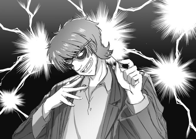 Kazuya with the toothpick